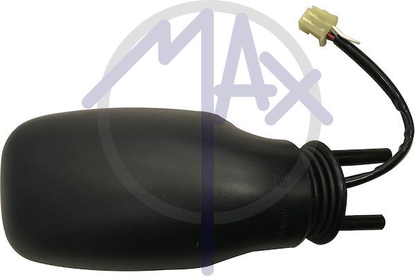 Exterior rear-view mirror right, electric, black cap, convex chrome heated glass