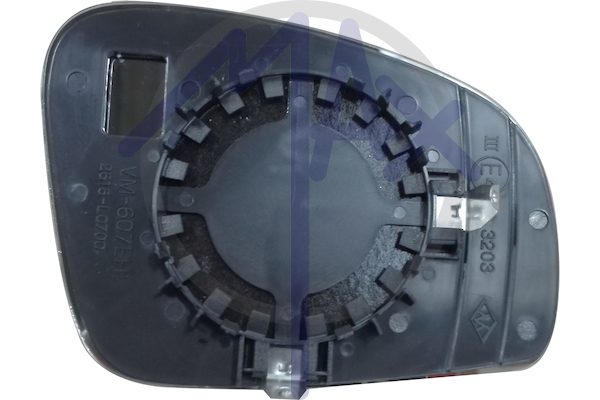 Left rear-view mirror glass, chrome aspherical