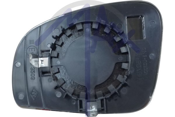 Rear-view mirror glass, right, convex chrome