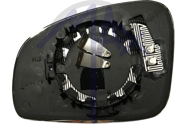 Right rear-view mirror glass, convex chrome, heated