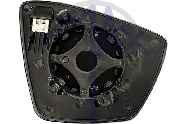 Left rear-view mirror glass, convex chrome, heated
