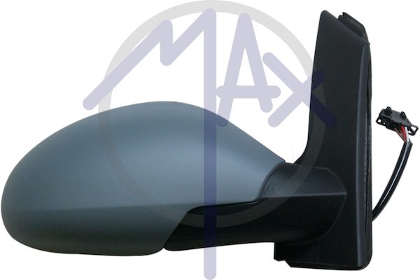 Exterior rear-view mirror, right, electric, cover for painting, heated convex chrome glass