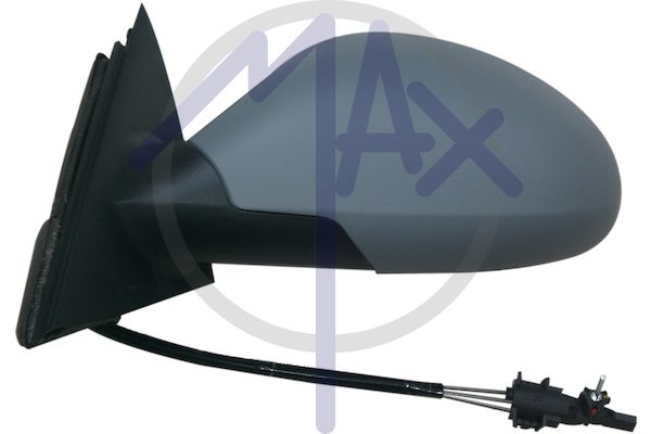 Left outer rear-view mirror, cable adjustment, cover to be painted, chrome aspherical glass