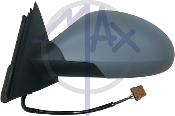 Exterior rear-view mirror, left, electric, cover for painting, heated aspherical chrome glass