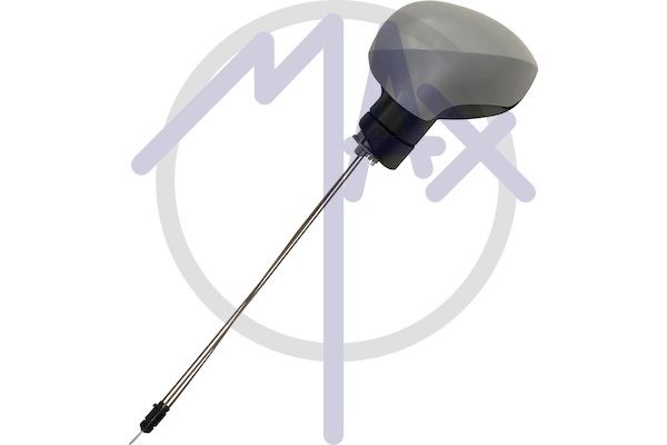 Exterior rear-view mirror, left, cable adjustment, cover for painting, convex chrome glass