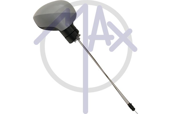 Exterior rear-view mirror, right, cable adjustment, cover for painting, convex chrome glass