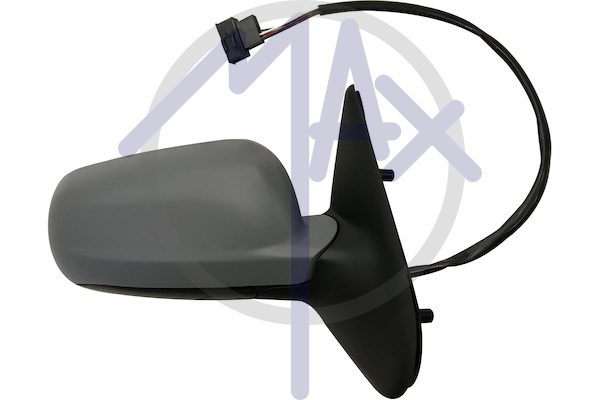 Specchietto retrovisore esterno destro, elettrico, calotta da verniciare, con sensore temperatura, vetro convesso cromato riscaldato, piccolo