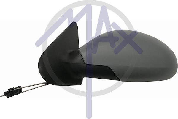 Left outer rear-view mirror, cable adjustment, cover to be painted, chrome aspherical glass