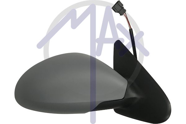 Exterior rear-view mirror, right, electric, cover for painting, heated convex chrome glass