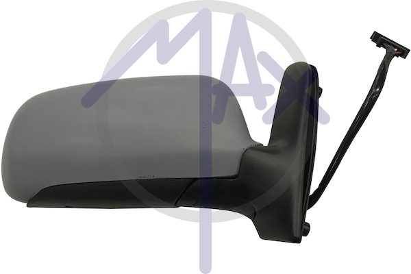 Exterior rear-view mirror, right, electric, cover for painting, heated convex chrome glass