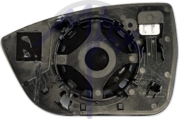 Right rear-view mirror glass, convex chrome, heated