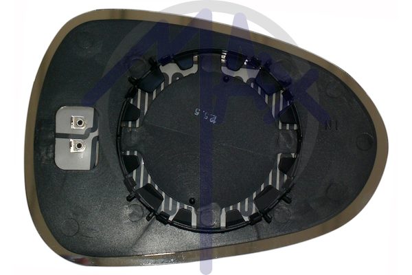 Left rear-view mirror glass, convex chrome, heated
