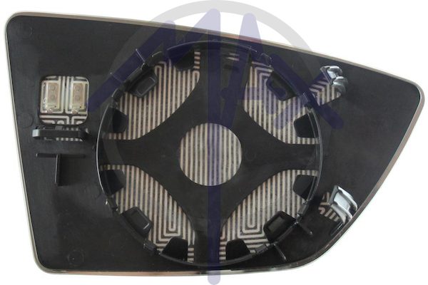 Left rear-view mirror glass, convex chrome, heated