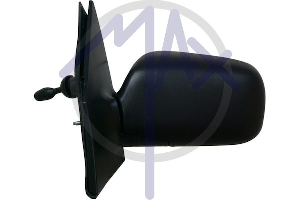 Exterior rear-view mirror, left, cable adjustment, black cover, convex chrome glass