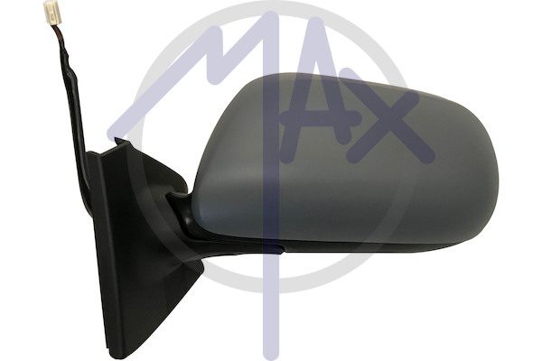 Exterior rear-view mirror, left, electric, cover for painting, heated convex chrome glass