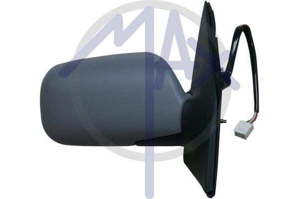 Right outer rear-view mirror, electric, cover to be painted, heated chrome convex glass, 5 pin