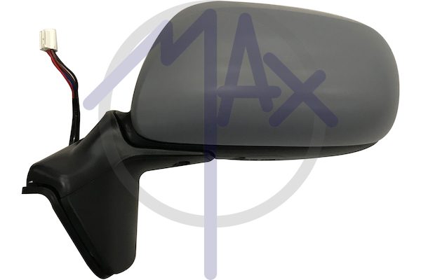 Exterior rear-view mirror left, electric, cap to be painted, aspherical chrome heated glass, 5 pin