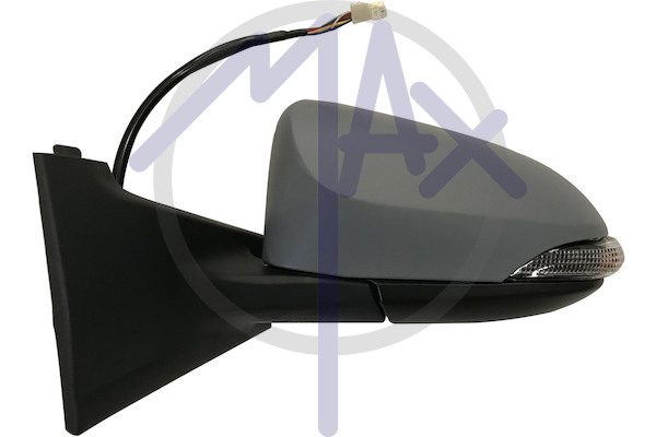 Specchietto retrovisore esterno sinistro, elettrico, calotta da verniciare, con freccia, vetro convesso cromato, 5 pin