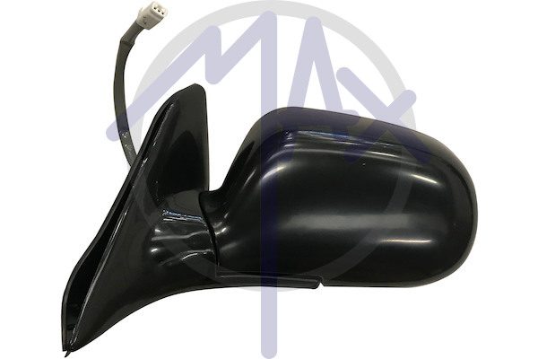 Specchietto retrovisore esterno sinistro, elettrico, calotta nera, vetro convesso cromato