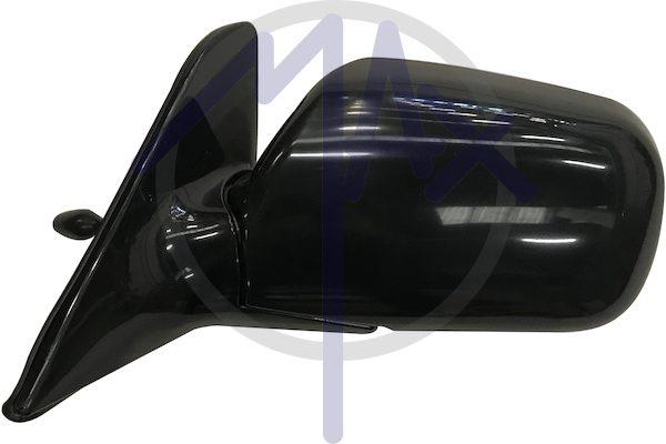 Exterior rear-view mirror, left, cable adjustment, black cover, convex chrome glass