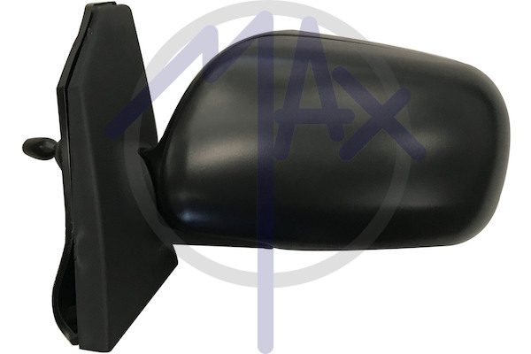 Exterior rear-view mirror, left, cable adjustment, black cover, convex chrome glass