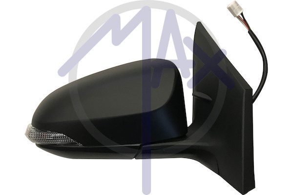 Specchietto retrovisore esterno destro, elettrico, calotta da verniciare, con freccia, vetro convesso cromato riscaldato, 7 pin