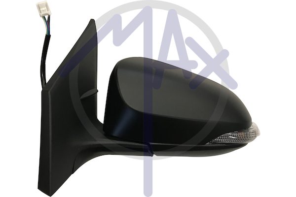 Specchietto retrovisore esterno sinistro, elettrico, calotta da verniciare, con freccia, ripiegabile elettricamente, vetro convesso cromato riscaldato, 9 pin