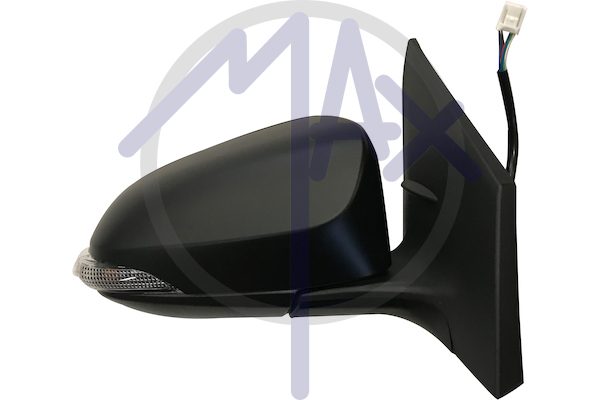 Specchietto retrovisore esterno destro, elettrico, calotta da verniciare, con freccia, ripiegabile elettricamente, vetro convesso cromato riscaldato, 9 pin