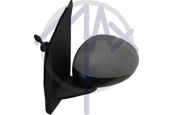 Exterior rear-view mirror, left, cable adjustment, cover for painting, convex chrome glass