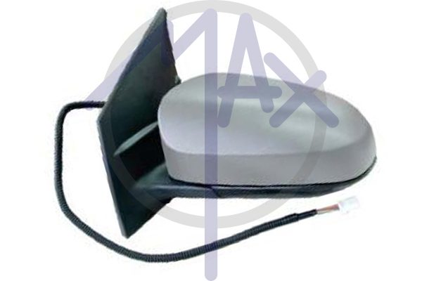 Specchietto retrovisore esterno sinistro, elettrico, calotta da verniciare, vetro convesso cromato riscaldato, 5 pin