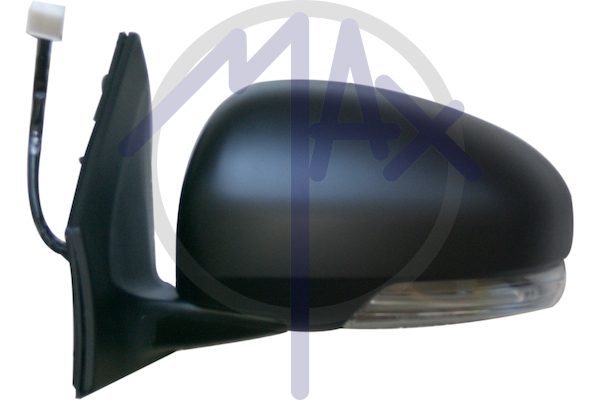 Exterior rear-view mirror left, electric, cap to be painted, with indicator, convex chrome heated glass, 6 pin