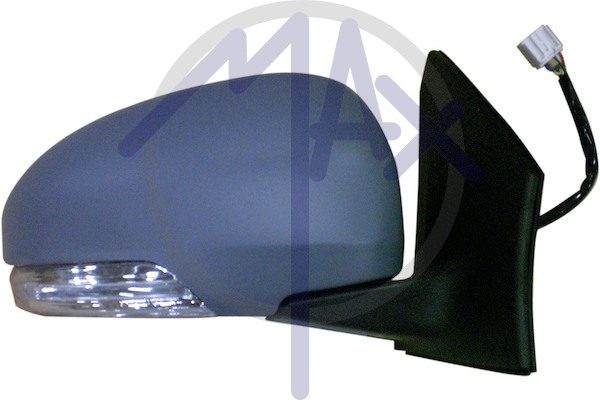 Specchietto retrovisore esterno destro, elettrico, calotta da verniciare, con freccia, ripiegabile elettricamente, vetro convesso cromato riscaldato