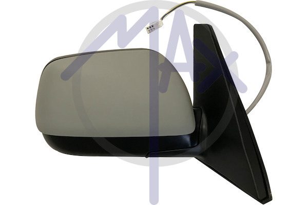 Specchietto retrovisore esterno destro, elettrico, calotta da verniciare, vetro convesso cromato