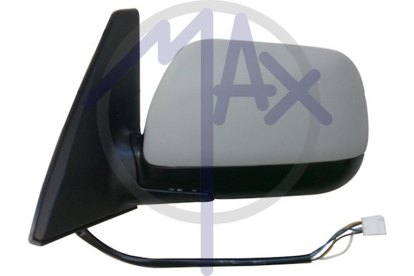 Exterior rear-view mirror, left, electric, cover for painting, heated convex chrome glass