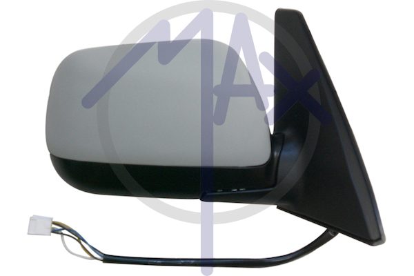 Exterior rear-view mirror, right, electric, cover for painting, heated convex chrome glass