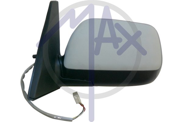 Specchietto retrovisore esterno sinistro, elettrico, calotta da verniciare, ripiegabile elettricamente, vetro convesso cromato