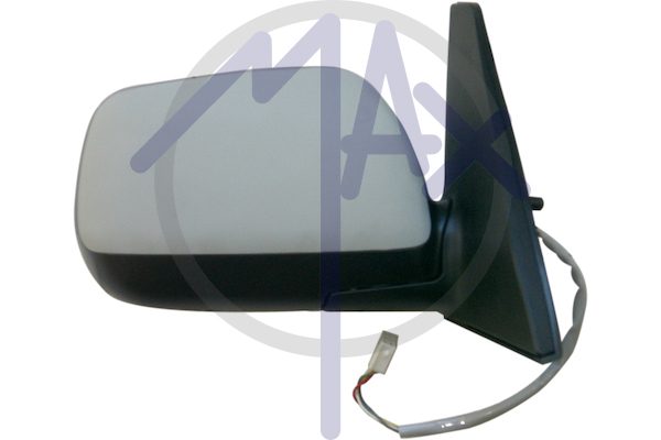 Specchietto retrovisore esterno destro, elettrico, calotta da verniciare, ripiegabile elettricamente, vetro convesso cromato
