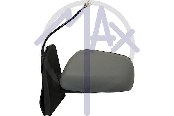 Exterior rear-view mirror, left, electric, cover for painting, heated convex chrome glass