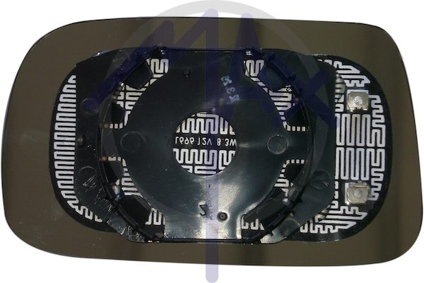 Right rear-view mirror glass, convex chrome, heated