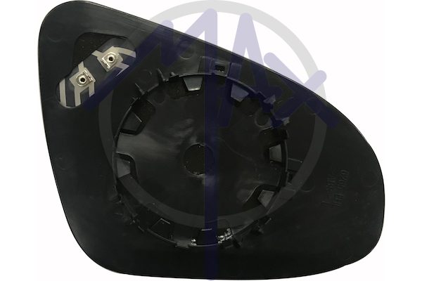 Left rear-view mirror glass, convex chrome, heated