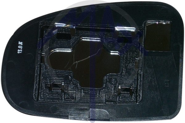 Rear-view mirror glass, right, convex chrome