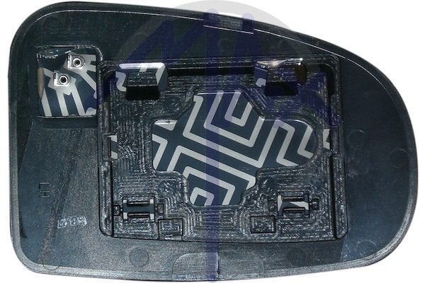 Left rear-view mirror glass, convex chrome, heated