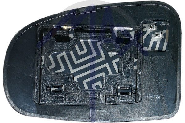 Right rear-view mirror glass, convex chrome, heated