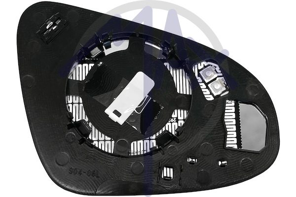 Left rear-view mirror glass, convex chrome, heated