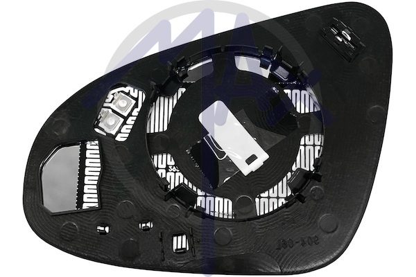 Right rear-view mirror glass, convex chrome, heated