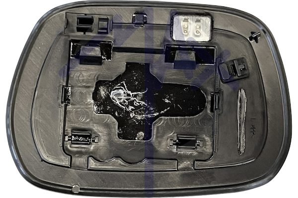 Left rear-view mirror glass, convex chrome, heated