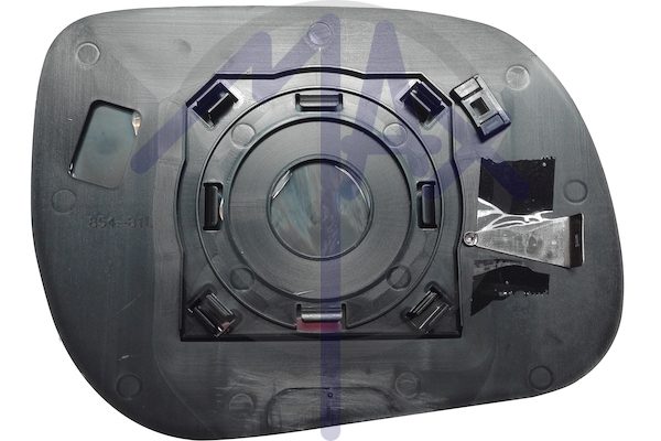 Rear-view mirror glass, left, convex chrome