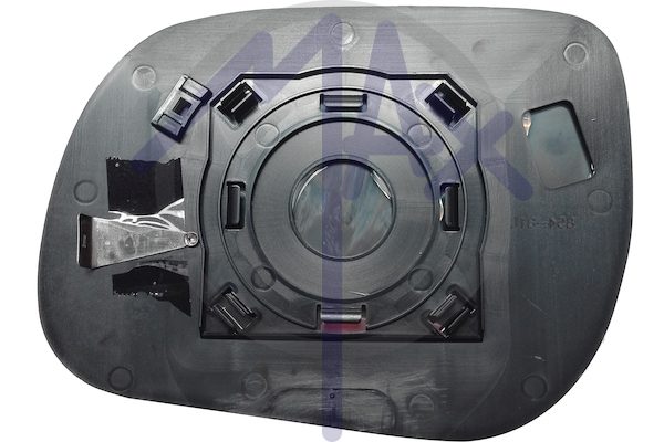 Rear-view mirror glass, right, convex chrome