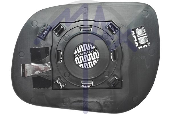 Right rear-view mirror glass, convex chrome, heated