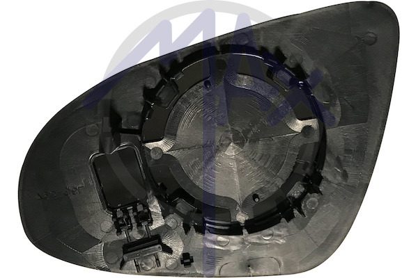 Rear-view mirror glass, left, convex chrome